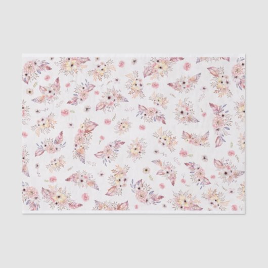 Bohemen Canvas tas Bloem Bodem Vloer Bouquets Tissuepapier (Voorkant)