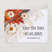 Bohemen Chic Herfst Save the Date Briefkaart (Voorkant)