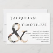 Bohemen Coastal Chic Ampersand Wedding Kaart (Voorkant)