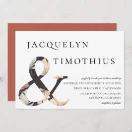 Bohemen Coastal Chic Ampersand Wedding Kaart