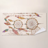 Bohemen-droomvanger met kralen en veren, zie badhanddoek (Badhanddoek)