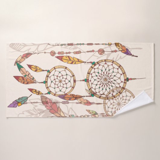 Bohemen-droomvanger met kralen en veren, zie badhanddoek (Badhanddoek)