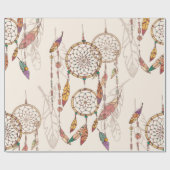 Bohemen-droomvanger met kralen en veren, zie cadeaupapier (Vlak)