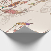 Bohemen-droomvanger met kralen en veren, zie cadeaupapier (Hoek)