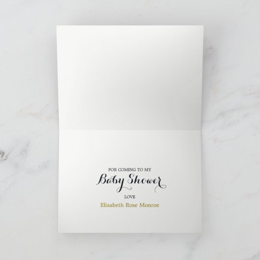 Bohemen Elephant & Chevron Baby shower Dank u wel Bedankkaart (Binnen)