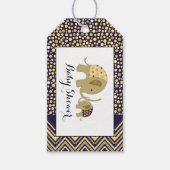 Bohemen Elephant en Chevron Baby shower Cadeaulabel (Voorkant)