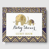 Bohemen Elephant en Chevron Baby shower Gastenboek (Voorkant)