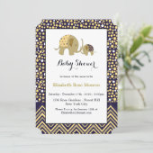 Bohemen Elephant en Chevron Baby shower Kaart (Staand voorkant)
