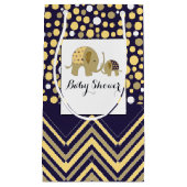 Bohemen Elephant en Chevron Baby shower Klein Cadeauzakje (Voorkant)