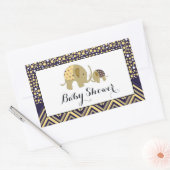 Bohemen Elephant en Chevron Baby shower Rechthoekige Sticker (Envelop)