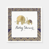 Bohemen Elephant en Chevron Baby shower Servetten (Voorkant)