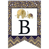 Bohemen Elephant en Chevron Baby shower Vlaggetjes (Derde vlag)