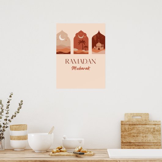 Bohemen esthetisch Ramadan Kareem Ramadan Poster (Keuken)