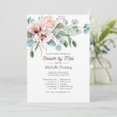 Bohemen Eucalyptus Pink Poppy Shower by Mail Kaart (Staand voorkant)