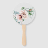 Bohemen Eucalyptus Pink Poppy Weddenschap Handwaaier (Achterkant)