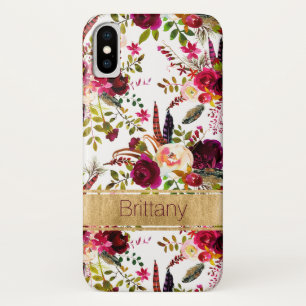 Bohemen Floral, Hoesje-Mate iPhone X Hoesje