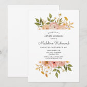 Bohemen Floral Moederdag Brunch Kaart (Voorkant / Achterkant)