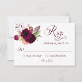 Bohemen Floral Romance RSVP-kaarten (Voorkant)