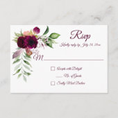Bohemen Floral Romance RSVP-kaarten (Voorkant)