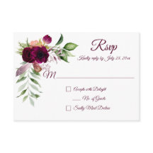 Bohemen Floral Romance RSVP-kaarten
