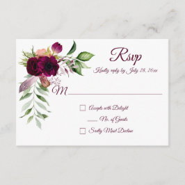 Bohemen Floral Romance RSVP-kaarten