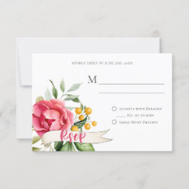 Bohemen Floral Romance RSVP-kaarten RSVP Kaartje