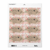 Bohemen floral script Egg Carton Label (Full Sheet)
