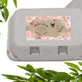Bohemen floral script Egg Carton Label