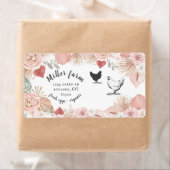 Bohemen floral script Egg Carton Label (Insitu)