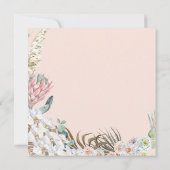 bohemen floral square open house kaart (Achterkant)