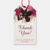 Bohemen Floral Vrijgezellenfeest Dank je wel voor  Cadeaulabel (Achterkant)