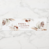 Bohemen Floral Weddenschap Water Flaceletiket Waterfles Etiket (Enkel label)