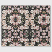 bohemen frans land chic zwarte flora cadeaupapier (Vlak)