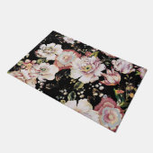 bohemen frans land chic zwarte flora deurmat (Schuin)