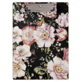 bohemen frans land chic zwarte flora klembord (Voorkant)