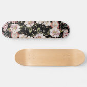 bohemen frans land chic zwarte flora skateboard (Horizontaal)