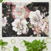 bohemen frans land chic zwarte flora theedoek (Gevouwen)