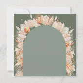 Bohemen gedroogde botanische pampas grassen groen kaart (Achterkant)