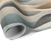 Bohemen getextureerde golfband gepatterd Cadeaupapier (Rol Hoek)