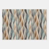 Bohemen getextureerde golfband gepatterd Inpakpapier Vel (Voorkant 2)