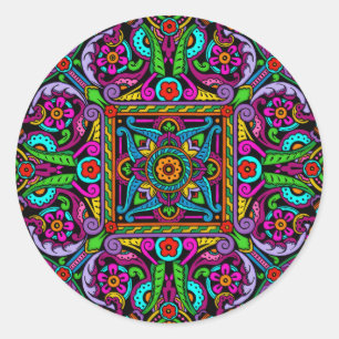 Bohemen Glas in lood Style Ronde Sticker