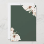 bohemen greenery pampas valt huwelijksuitnodiging kaart (Achterkant)