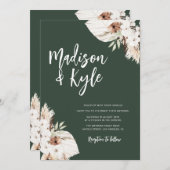 bohemen greenery pampas valt huwelijksuitnodiging kaart (Voorkant / Achterkant)