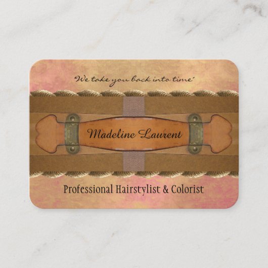  Bohemen Haarstylist Salon Round Visitekaartje (Voorkant)