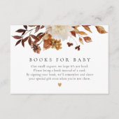 Bohemen Herfst Floral Books for Baby Request Kaart (Voorkant)
