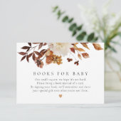 Bohemen Herfst Floral Books for Baby Request Kaart (Staand voorkant)