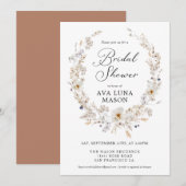 Bohemen Herfst Floral Bridal Shower Kaart (Voorkant / Achterkant)