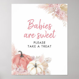 Bohemen-Herfst in de liefde pompoen baby's zijn zo Poster