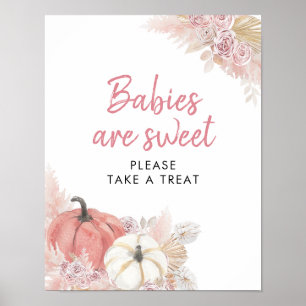 Bohemen-Herfst in de liefde pompoen baby's zijn zo Poster