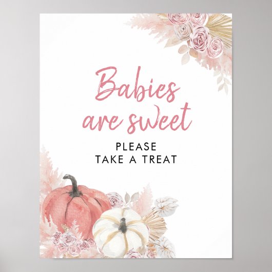 Bohemen-Herfst in de liefde pompoen baby's zijn zo Poster (Voorkant)